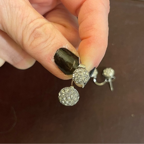 Jennifer Tuton Pave Crystal Earrings - Picture 3 of 4